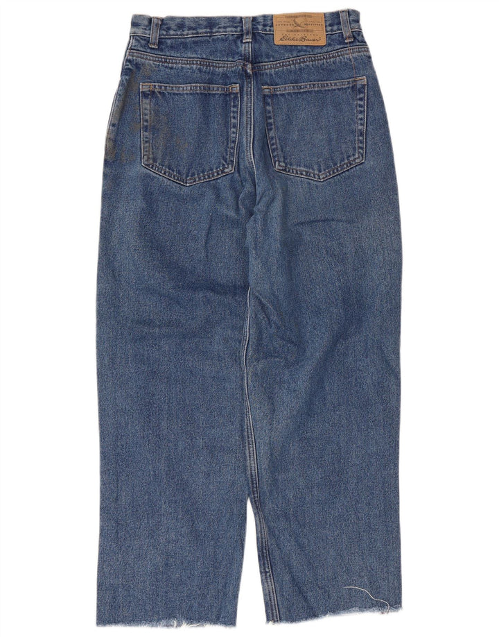 Eddie Bauer Blugi tăiați cu talie înaltă pentru femei US 8 Medium W28 L24 Blue
