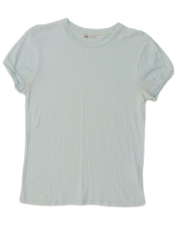 Tricou pentru femei Zara UK 10 Small Blue Viscose
