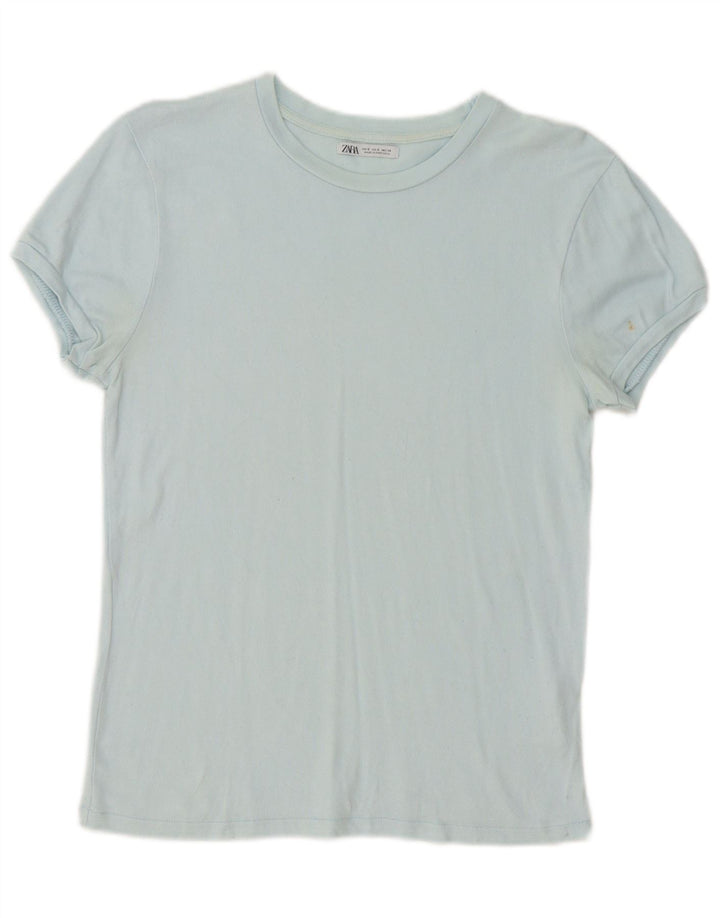 Tricou pentru femei Zara UK 10 Small Blue Viscose