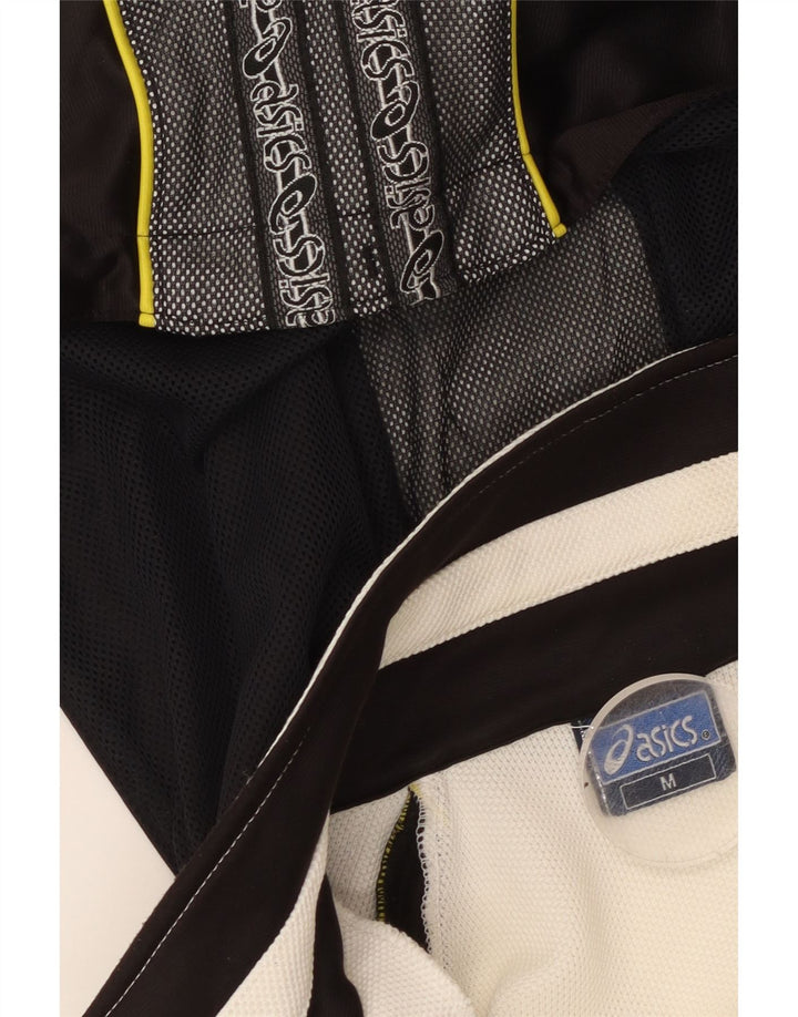 Jachetă de top pentru trening cu glugă grafică ASICS pentru bărbați, alb mediu, bloc de culoare