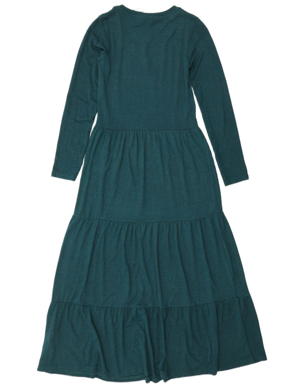 Rochie maxi cu mânecă lungă pentru femei Weird Fish UK 8 Small Green Viscose