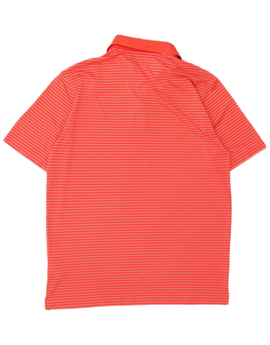 Tricou polo Nike Dri Fit pentru bărbați, poliester cu dungi roșii medii