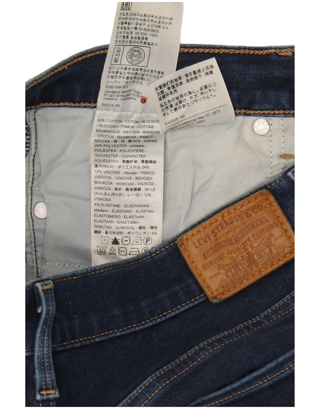 Blugi Capri pentru femei Levi's W30 L21 Bumbac albastru