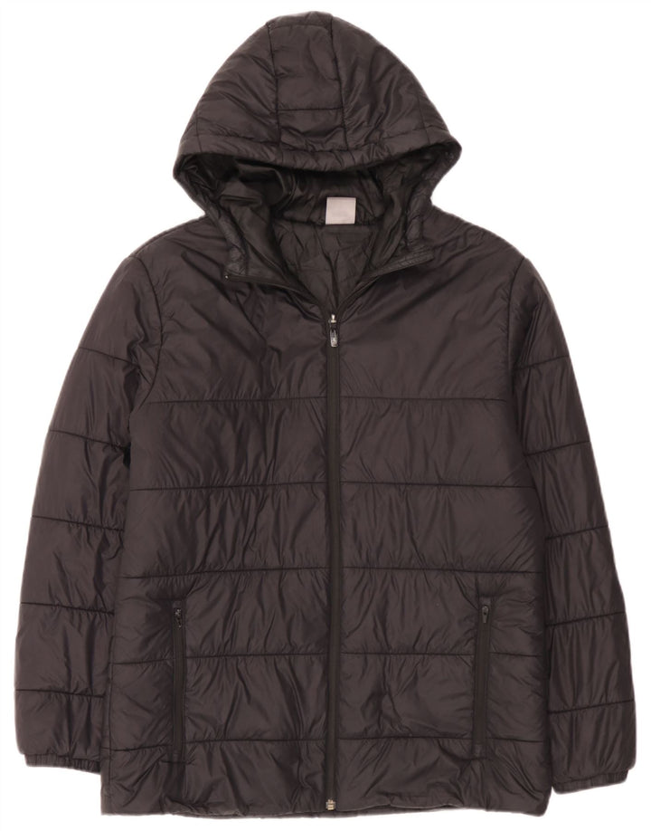 Jachetă căptușită cu glugă Puma pentru bărbați UK 38 Medium Black Nylon
