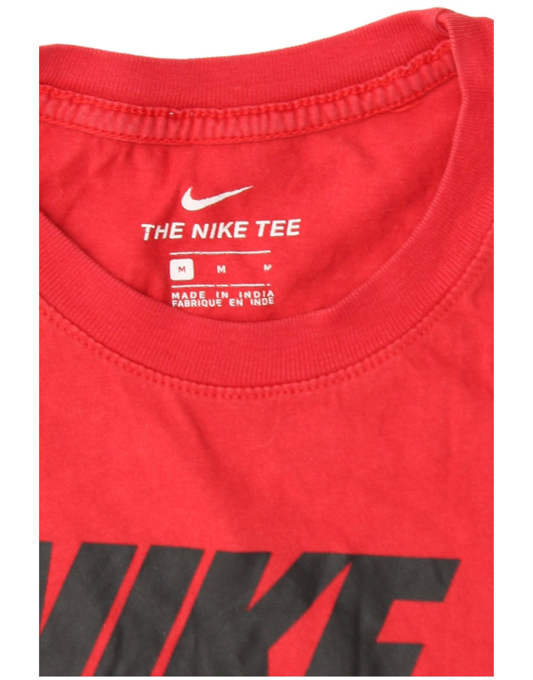 NIKE Mens Graphic T-Shirt Top Medium Red Cotton