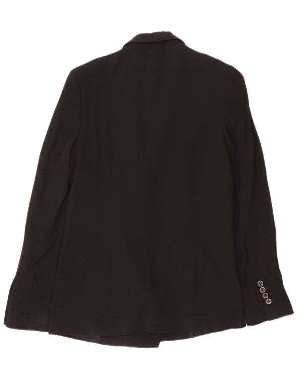 Jachetă Blazer pentru femei Zara, cu două piepturi, UK 10, Acetat negru mic