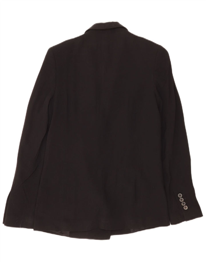 Jachetă Blazer pentru femei Zara, cu două piepturi, UK 10, Acetat negru mic