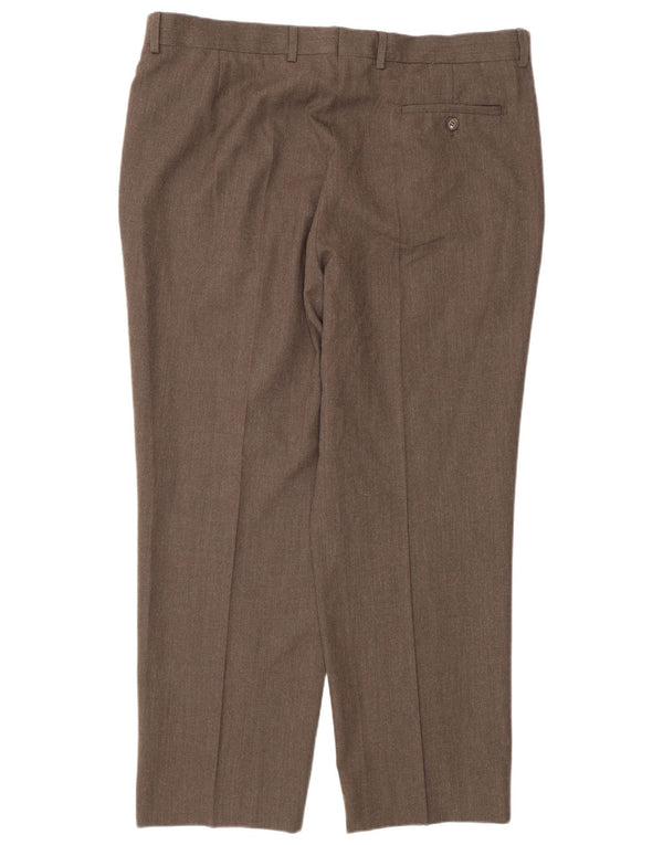 Pantaloni drepți pentru bărbați Pierre Cardin IT 52 XL L40 L30 Lână maro