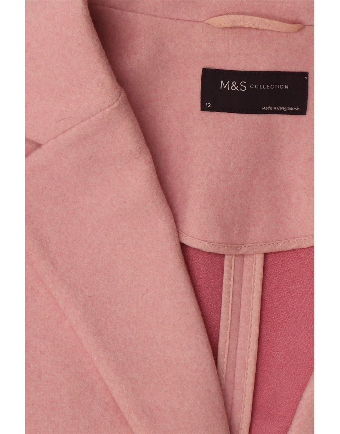 Palton pentru femei Marks & Spencer UK 12 Poliester roz mediu