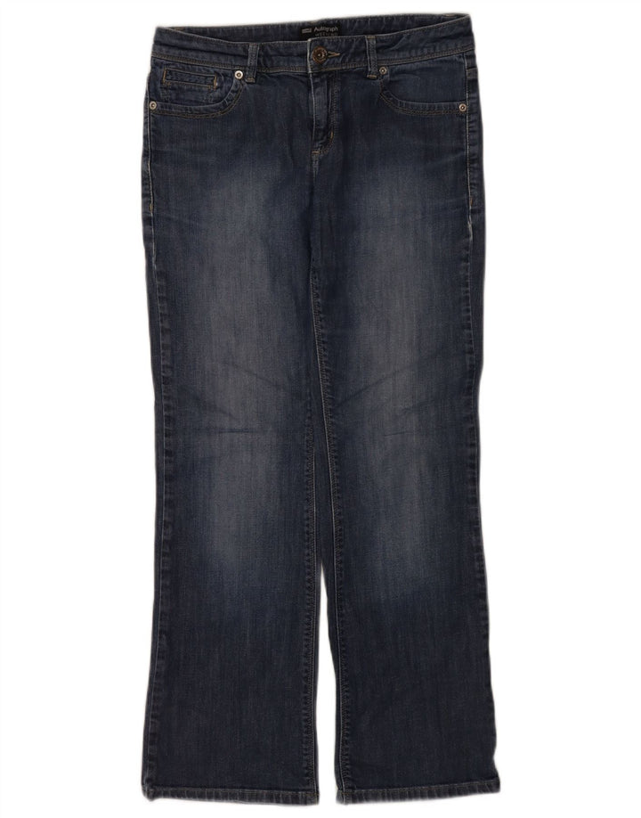 MARKS & SPENCER Blugi Bootcut Autograph pentru femei UK 10 Small W28 Blue Cotton