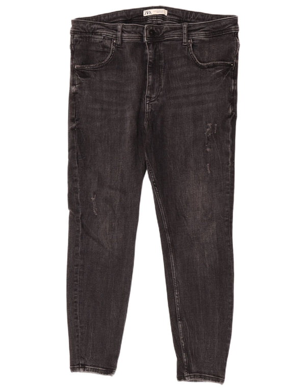 Blugi skinny de damă Zara EU 46 XL W36 L26 gri