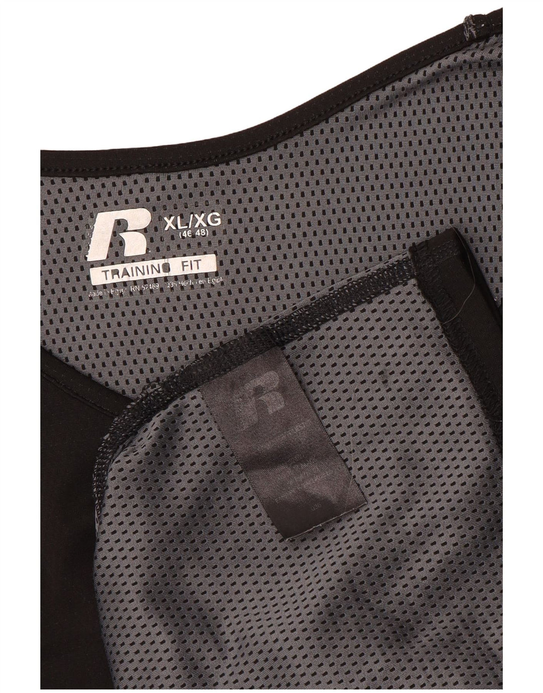 RUSSELL ATHLETIC Vest Vest Top pentru bărbați Marea Britanie 46/48 XL Negru Poliester bloc de culoare