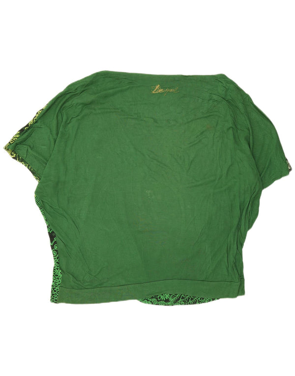 Bluză supradimensionată pentru femei Desigual UK 16 Large Green Paisley Viscose