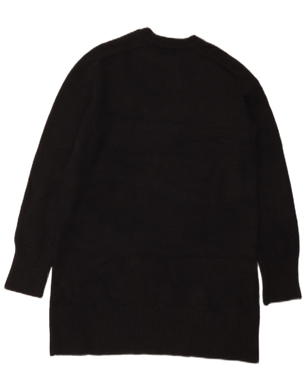 Pulover pentru femei cu paragate supradimensionat cu gâtul turnat Zara UK 6 XS Negru