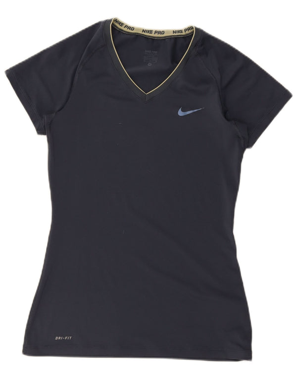 Tricou Nike Dri Fit pentru femei Top UK 12 Medium Bleumarin Poliester