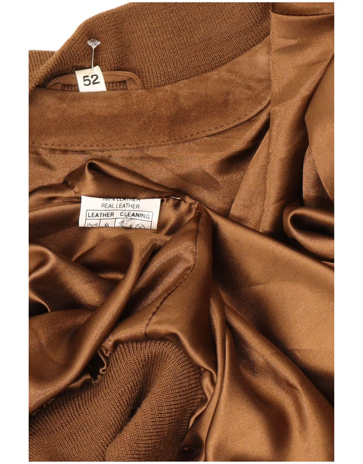 Jachetă vintage pentru bărbați din piele intoarsa IT 52 XL din piele maro