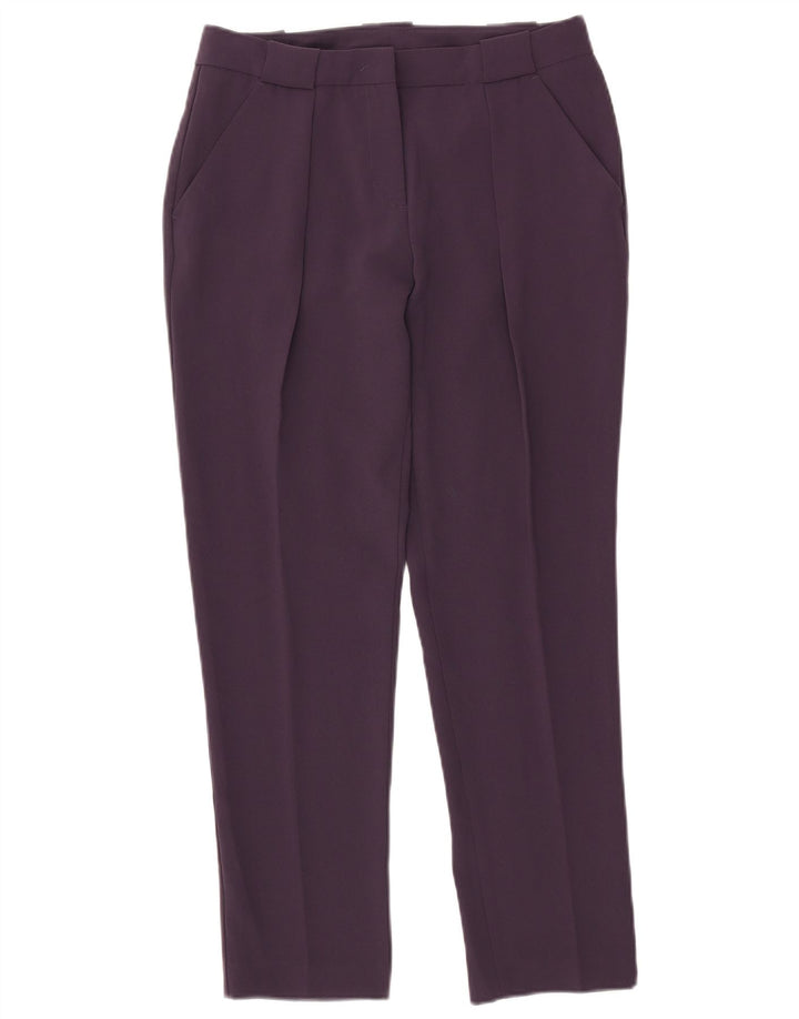 Pantaloni chino subțiri pentru femei Benetton IT 42 Medium L30 L28 Violet Poliester