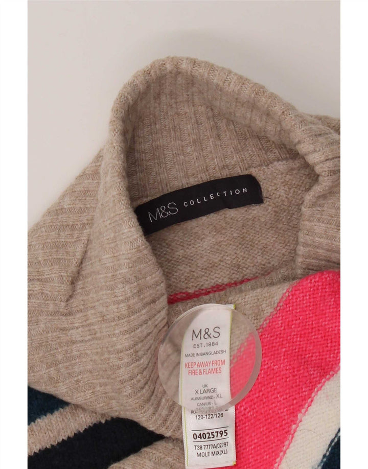Pulover pentru femei Marks & Spencer cu gât rulat, UK 18 XL, multicolor