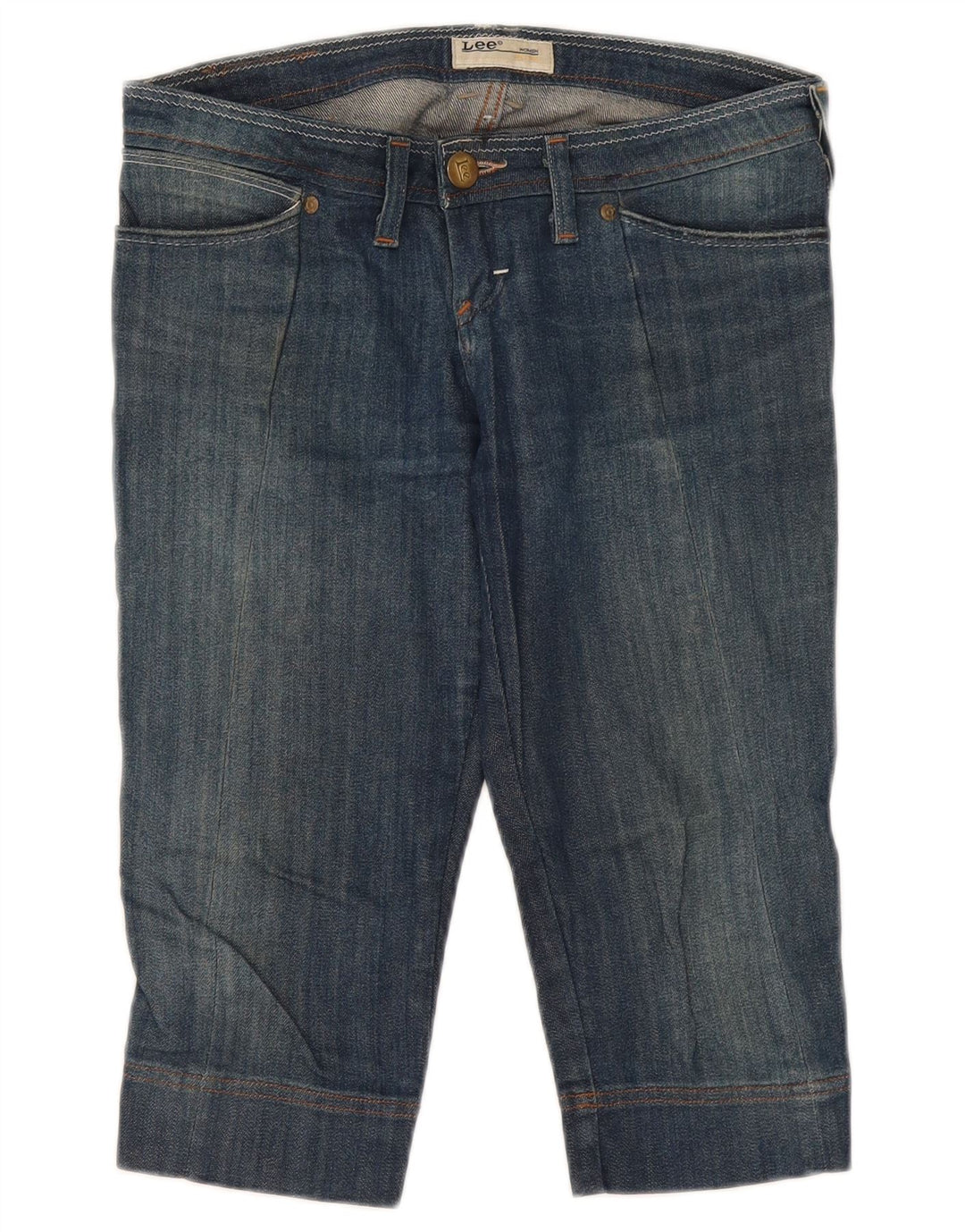 Blugi Lee Crystal Capri pentru femei W27 L17 Bumbac albastru