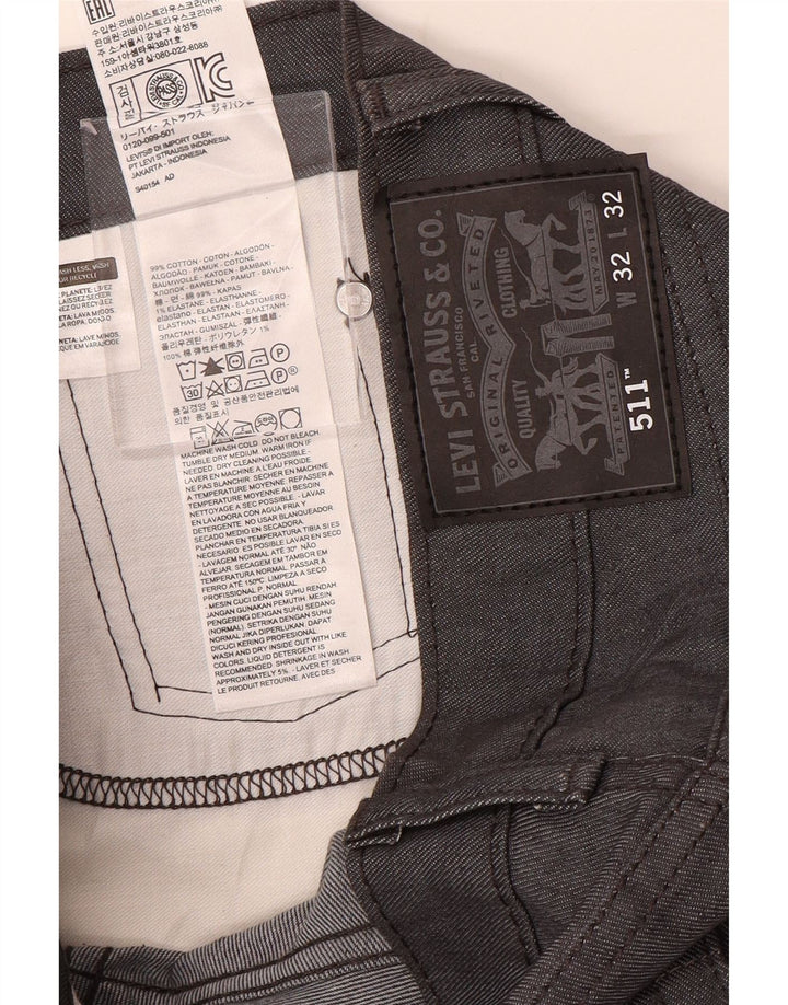 Blugi pentru bărbați LEVI'S 511 Slim W32 L32 Bumbac bleumarin
