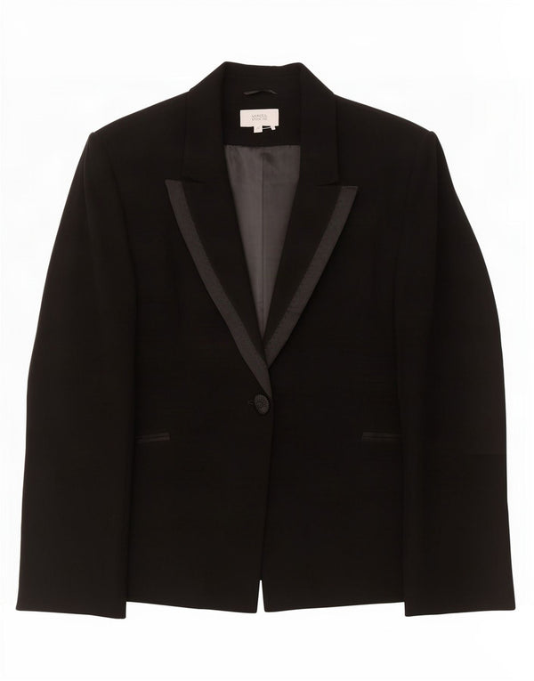 Jachetă pentru femei Marks & Spencer, cu 1 nasture, UK 22 3XL Acetat negru