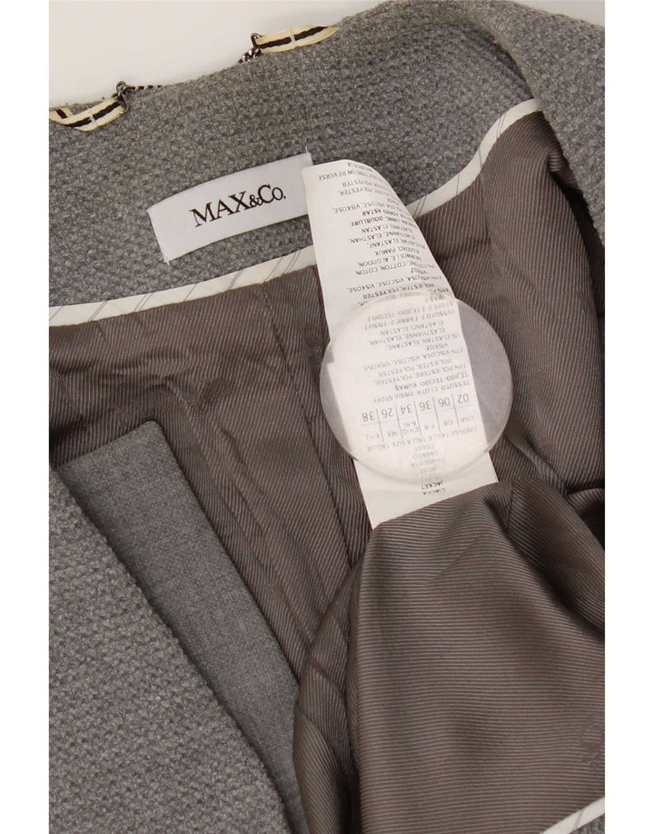 Max & Co. Sacou blazer pentru femei cu 1 nasture UK 6 XS poliester gri