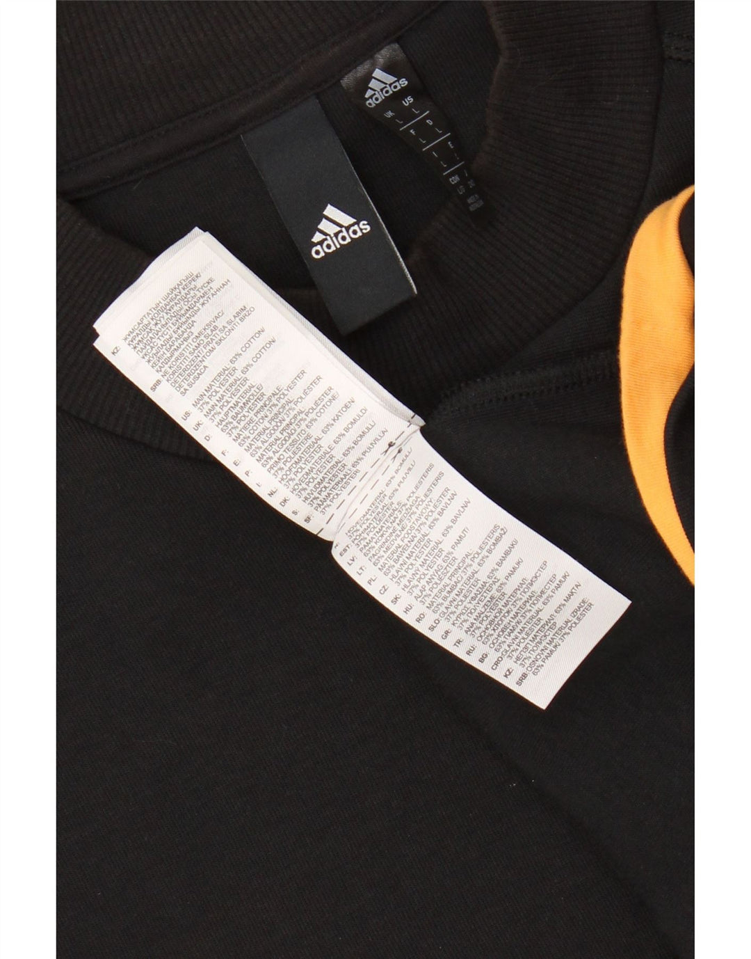 Hanorac grafic pentru bărbați ADIDAS Pulover mare din bumbac negru