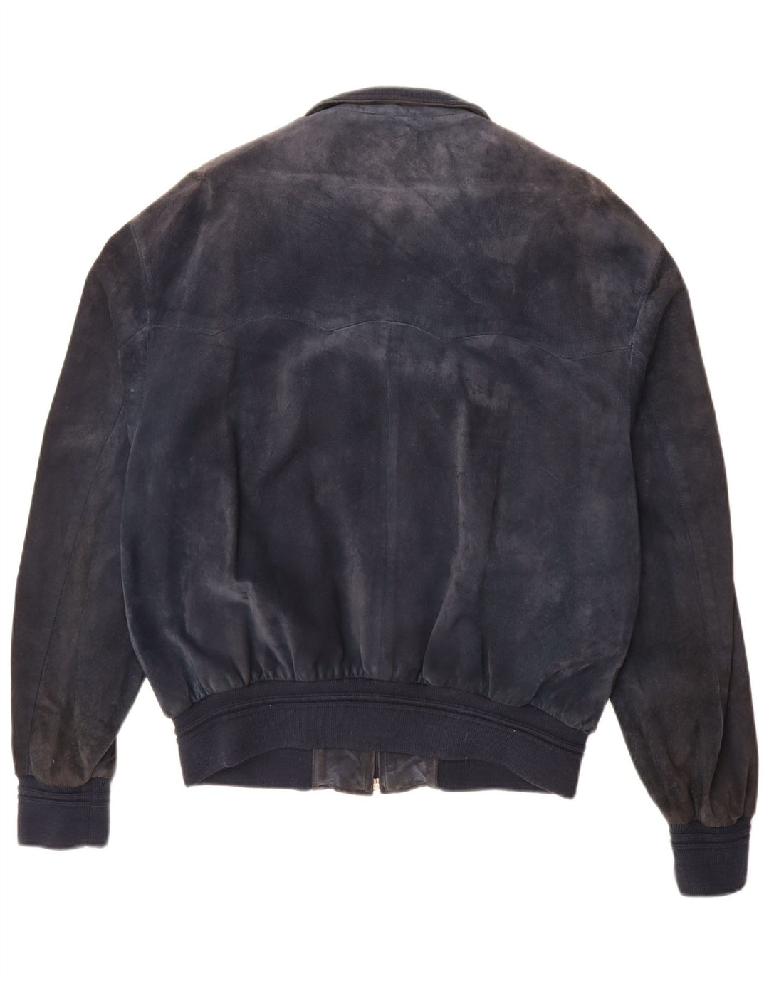 Bomber vintage pentru bărbați din piele intoarsa UK 42 XL bleumarin