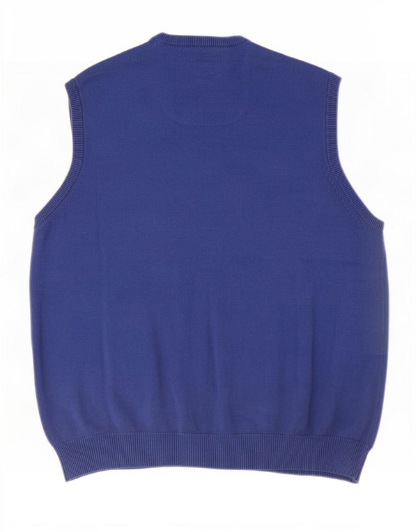 Marks & Spencer Mens Regular Fit Vest Tank Top XL Bumbac Albastru