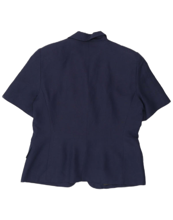 Sacou Ferre pentru femei 001 1 buton cu mânecă scurtă, UK 18 XL, bleumarin