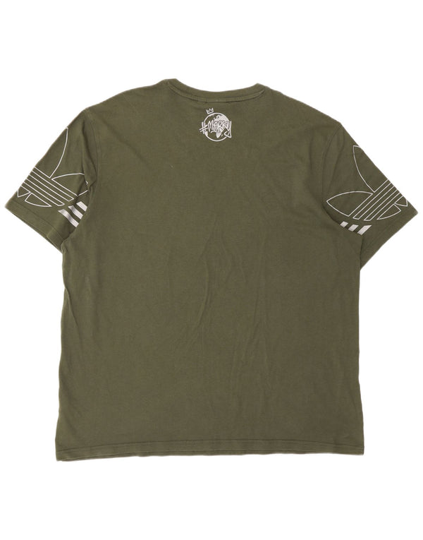 Tricou grafic pentru bărbați Adidas Top XL Bumbac verde