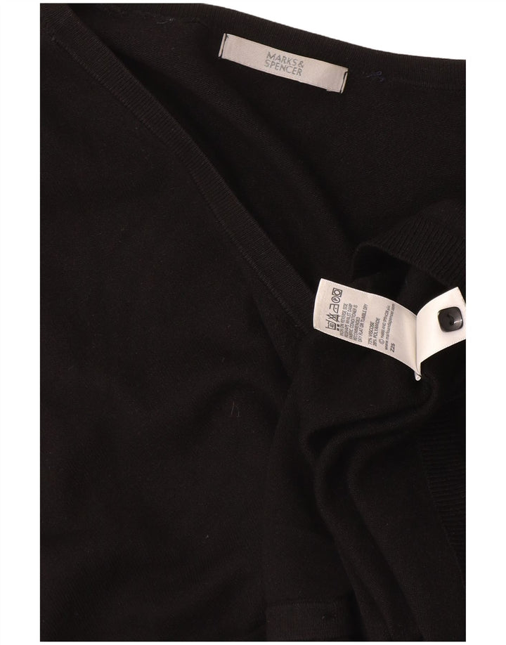 Pulover cardigan pentru femei Marks & Spencer UK 14 Medium Black Viscose