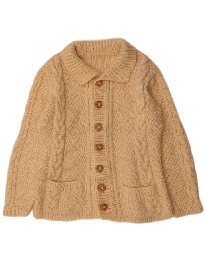 Cardigan Vintage pentru bărbați, mare, bej