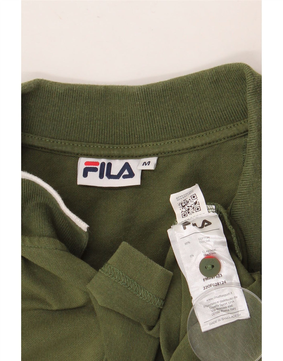 Tricou polo FILA pentru bărbați, bumbac kaki mediu