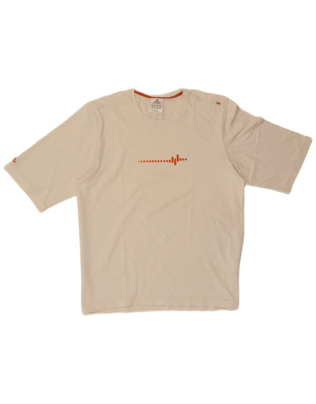 Tricou grafic ADIDAS pentru bărbați Top mare din bumbac alb