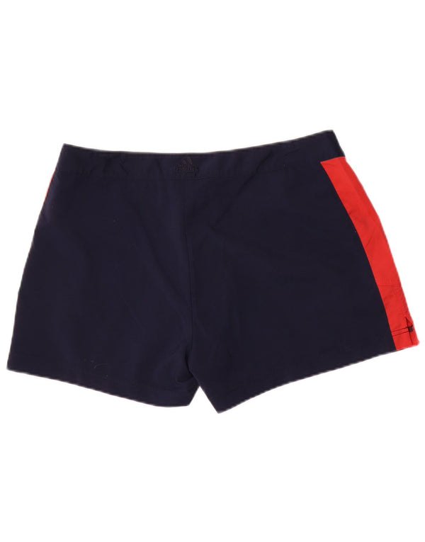 Pantaloni scurți casual Adidas pentru femei UK 14 Medium W30 Bleumarin Colorblock