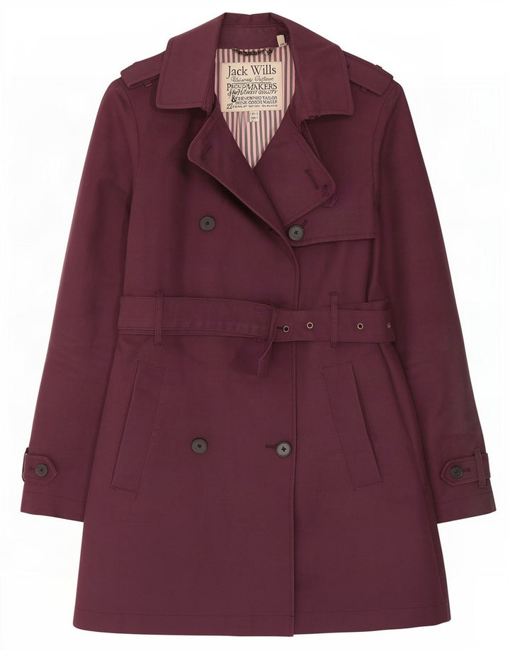 Trench Jack Wills pentru femei UK 10 mic bumbac maro