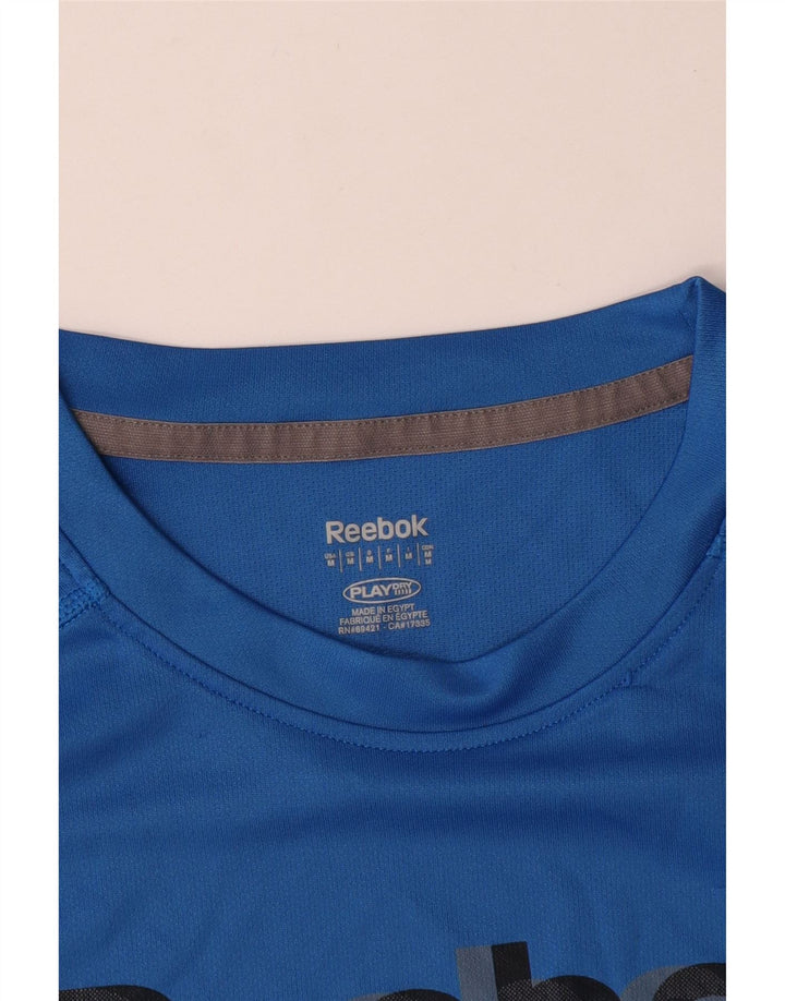 Tricou grafic pentru bărbați Reebok Top Medium Blue Colorblock Poliester