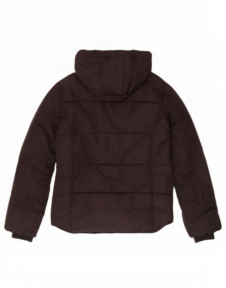 Jachetă căptușită cu glugă Topshop pentru femei UK 8, poliester negru mic