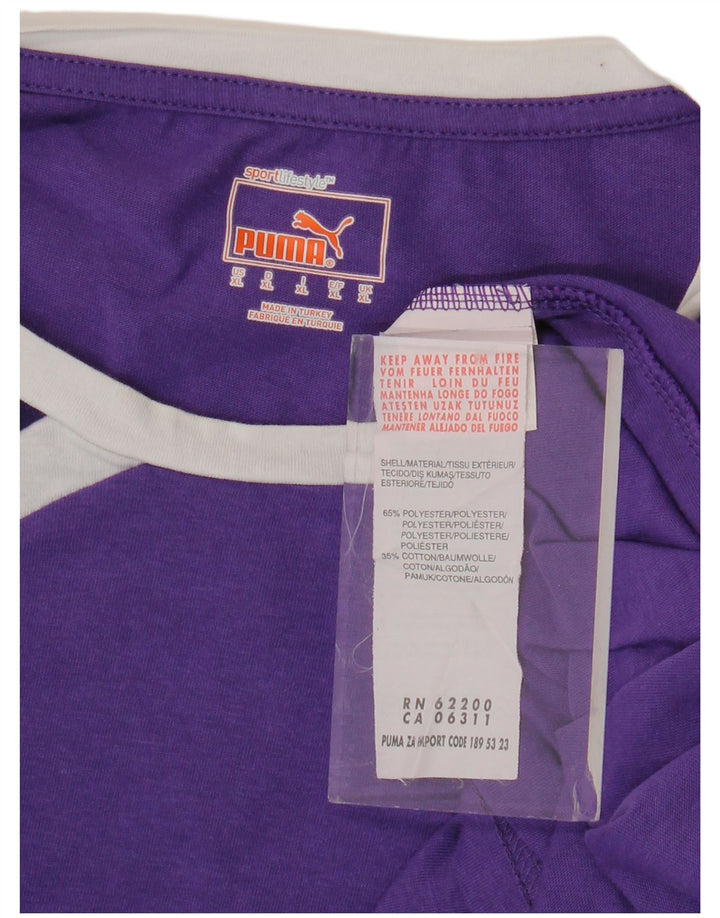 Tricou grafic pentru bărbați PUMA Top XL Violet Poliester color bloc