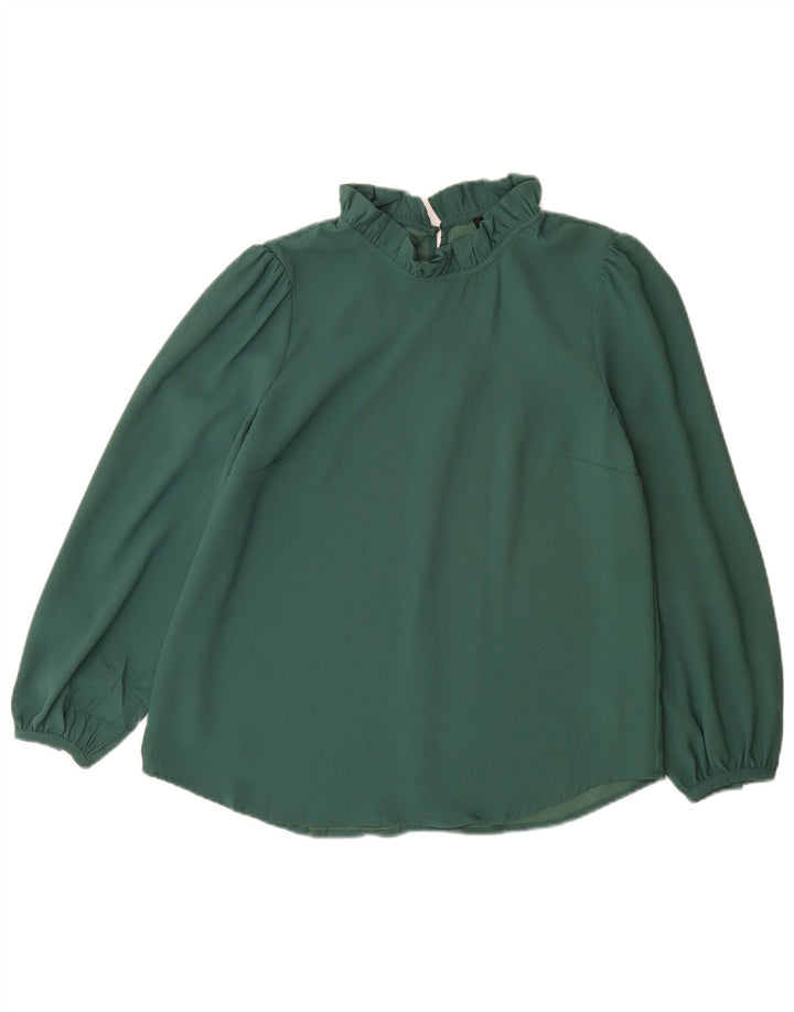 Top bluză pentru femei J. Crew UK 10 Poliester verde mic