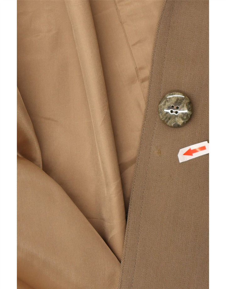 Pardesiu supradimensionat vintage pentru femei UK 18 XL maro