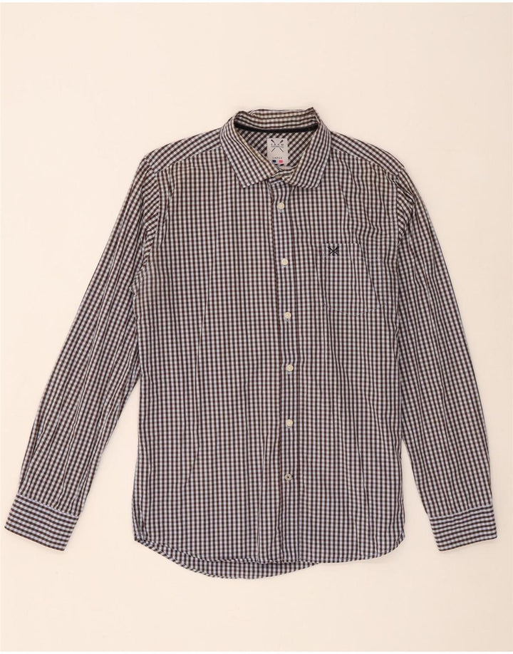 Crew Clothing Cămașă croită pentru bărbați, mare, maro, din bumbac