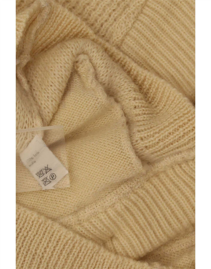 Pulover Cardigan Vintage pentru Barbati IT 50 Medium Bej Lână