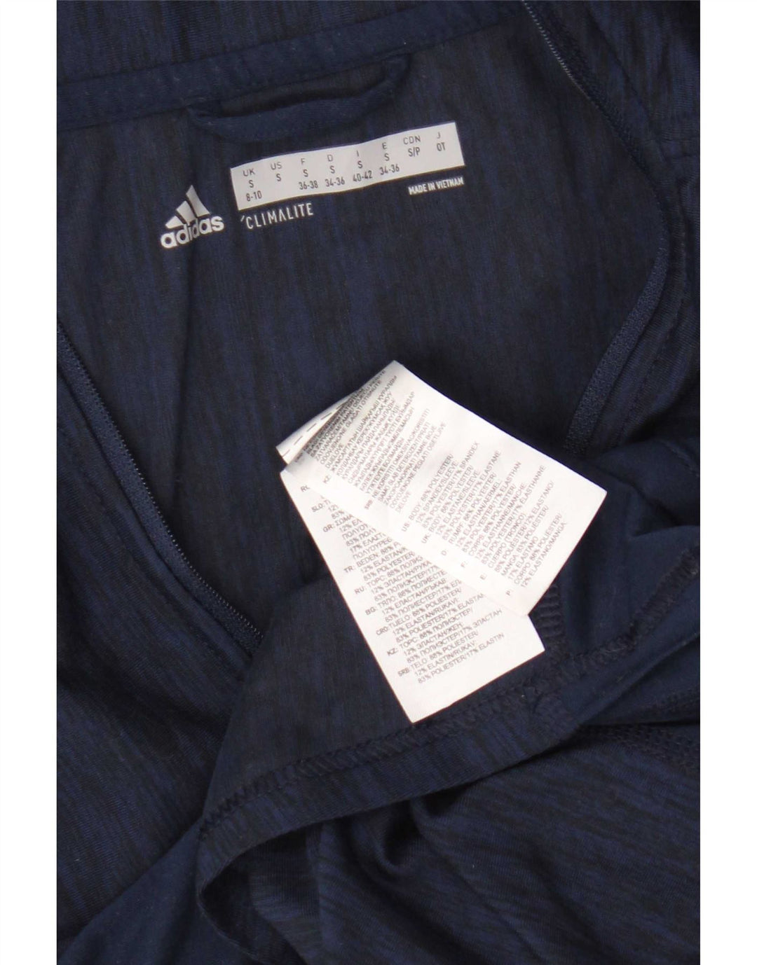 Top de trening cu pulover grafic Adidas pentru femei UK 8/10 Small Bleumarin