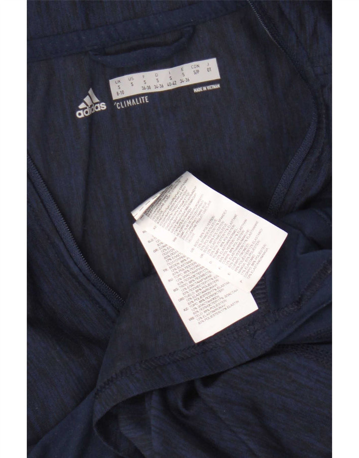 Top de trening cu pulover grafic Adidas pentru femei UK 8/10 Small Bleumarin