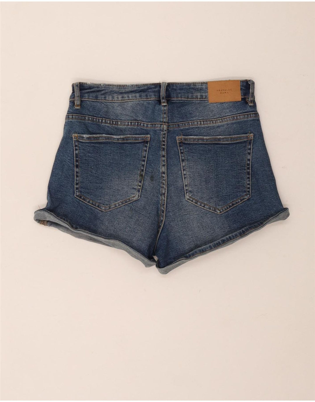 Pantaloni scurți din denim învechit pentru femei Zara EU 36 XS W26 Albastru