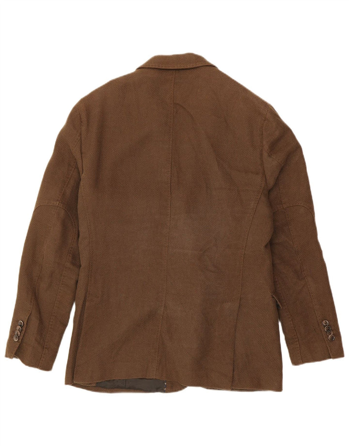 MASSIMO DUTTI Jachetă pentru bărbați cu 2 nasturi, UK 38, viscoză maro medie