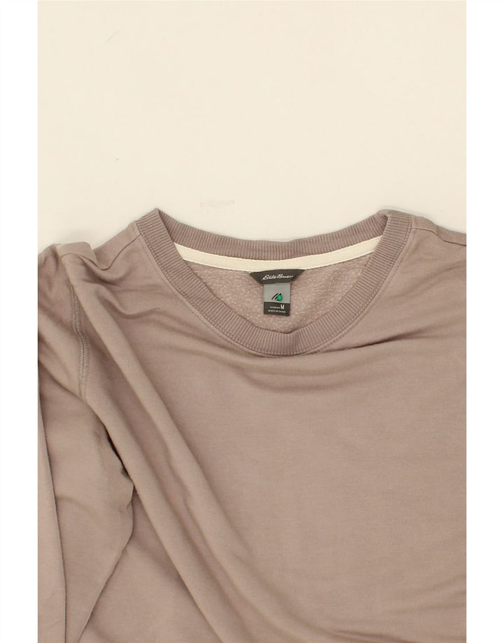 EDDIE BAUER Womens Sweatshirt Jumper UK 14 Medium Beige Modal Vintage Eddie Bauer and Second-Hand Eddie Bauer from Messina Hembry 