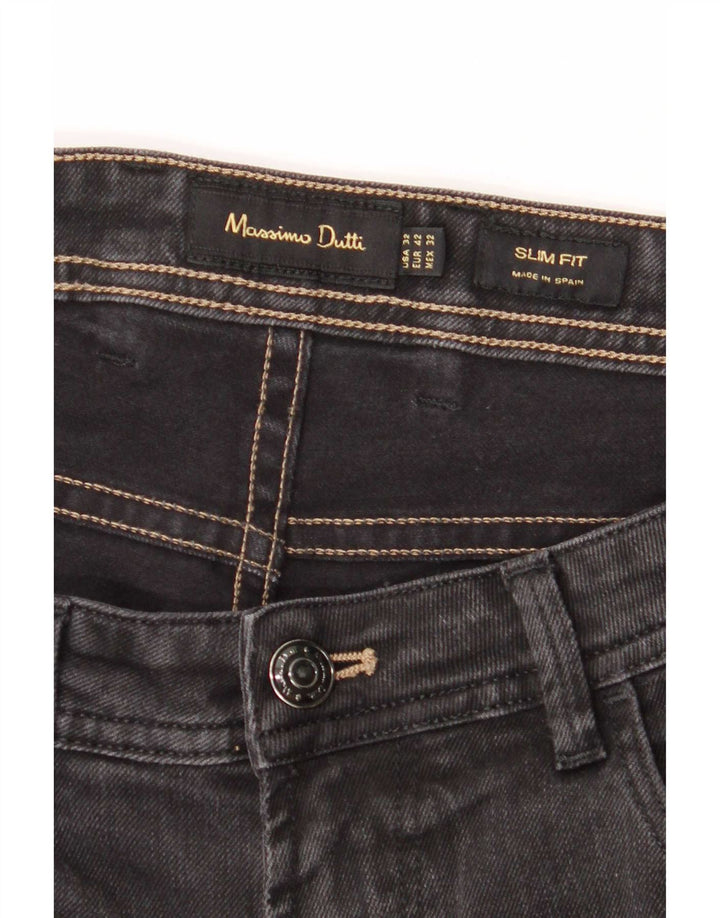 Massimo Dutti Blugi pentru bărbați slim EU 42 Large W32 L30 Bumbac gri